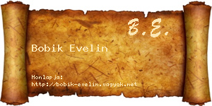 Bobik Evelin névjegykártya