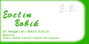 evelin bobik business card